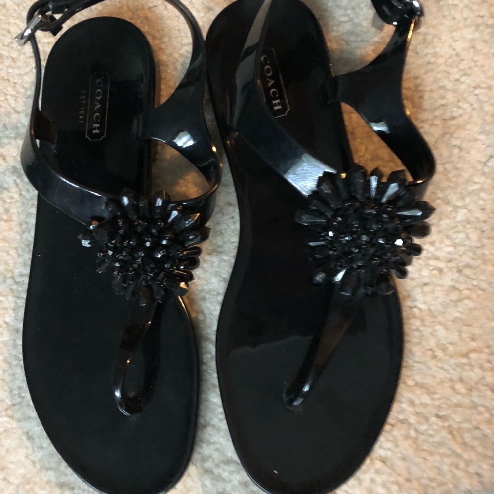 Coach Black Sandals